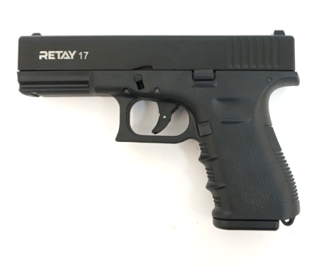 Охолощенное оружие пистолет Retay Glock 17 к.9mm P.A.K (черный)