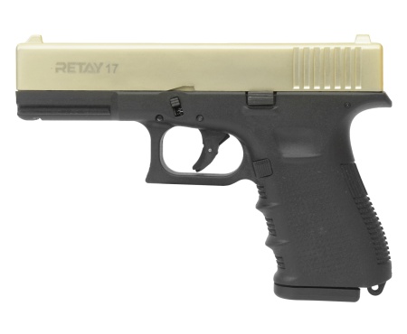 Охолощенное оружие пистолет Retay Glock 17 к.9mm P.A.K (зеленый)
